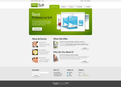 简洁绿色风 精选程序设计网站模板与专业网页设计服务